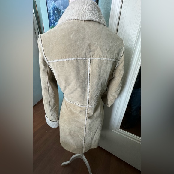 Xhilaration Long Leather Jacket, Light Tan, size Small - Picture 3 of 7